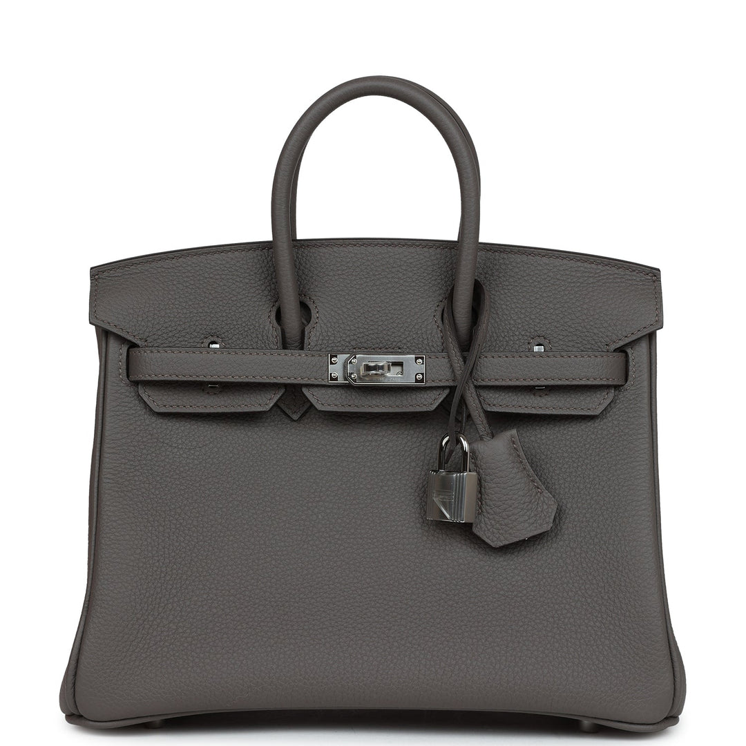 Top quality Hermes Birkin 25 Etain Togo Palladium Hardware
