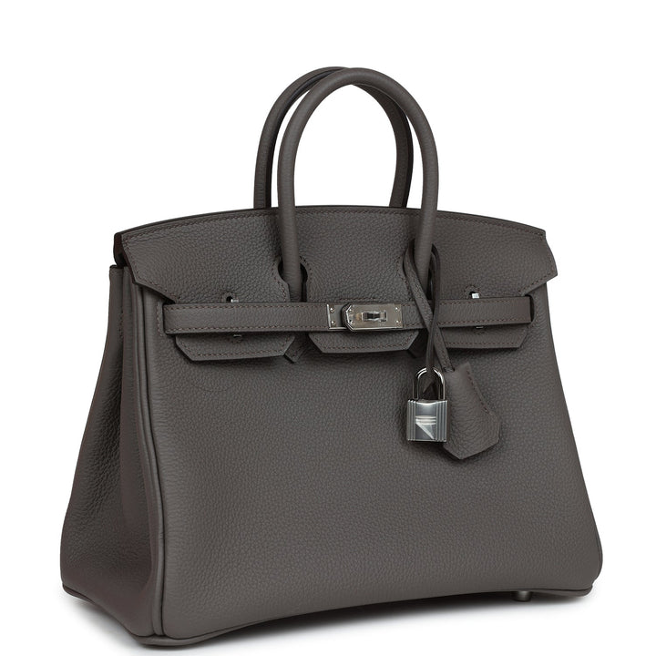 Top quality Hermes Birkin 25 Etain Togo Palladium Hardware