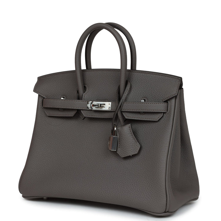Top quality Hermes Birkin 25 Etain Togo Palladium Hardware