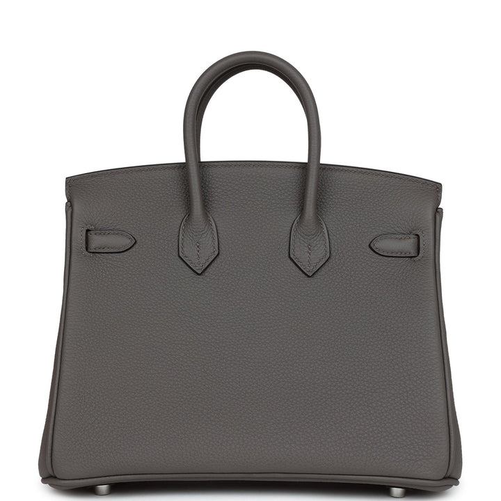 Top quality Hermes Birkin 25 Etain Togo Palladium Hardware