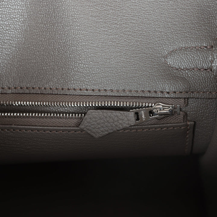 Top quality Hermes Birkin 25 Etain Togo Palladium Hardware