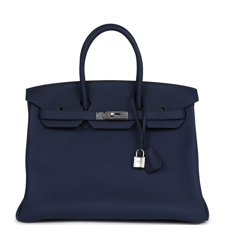 Hermes Birkin 35 Bleu Saphir Togo Palladium Hardware