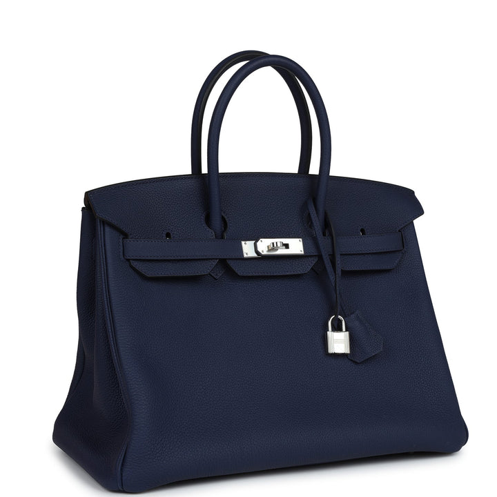 Hermes Birkin 35 Bleu Saphir Togo Palladium Hardware