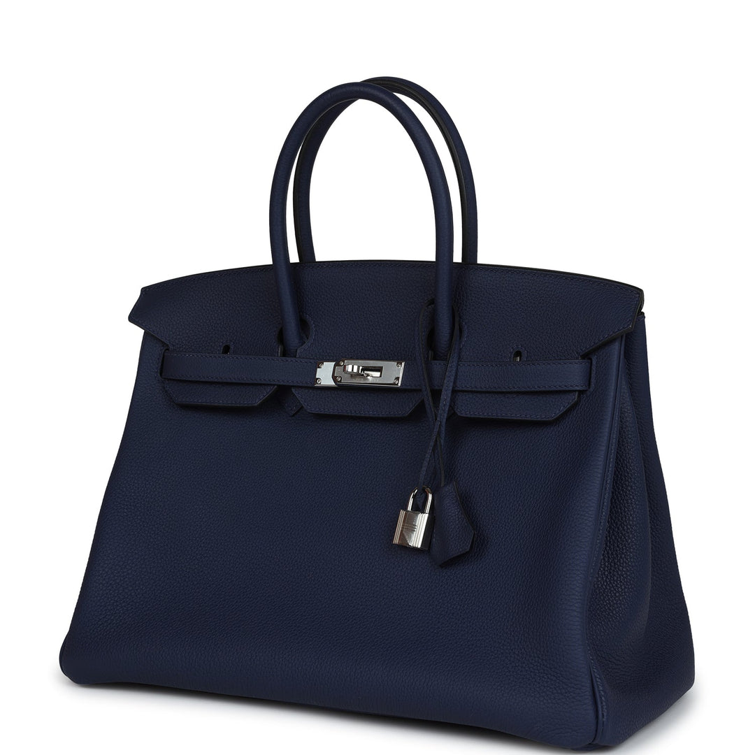 Hermes Birkin 35 Bleu Saphir Togo Palladium Hardware