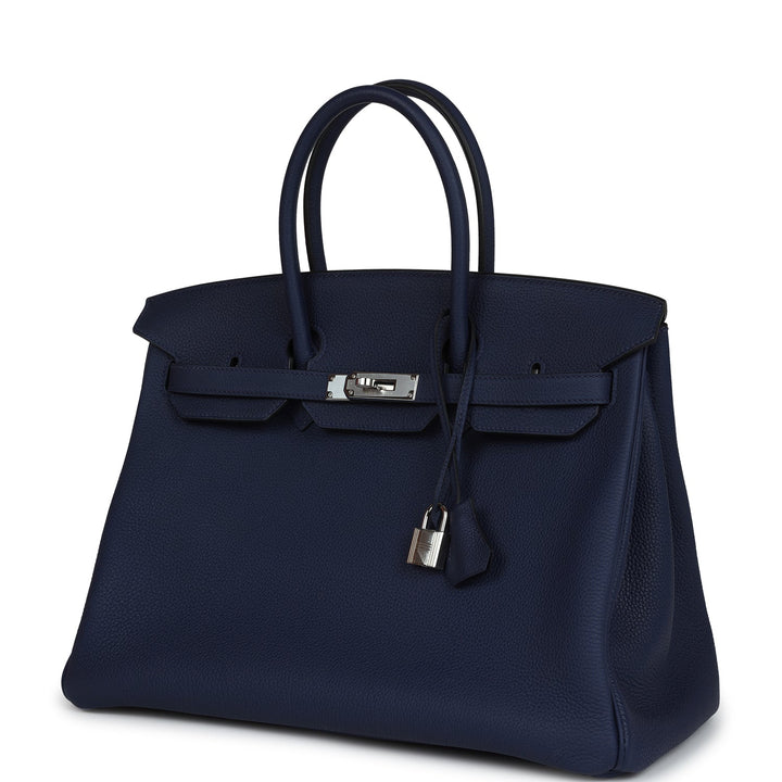 Hermes Birkin 35 Bleu Saphir Togo Palladium Hardware