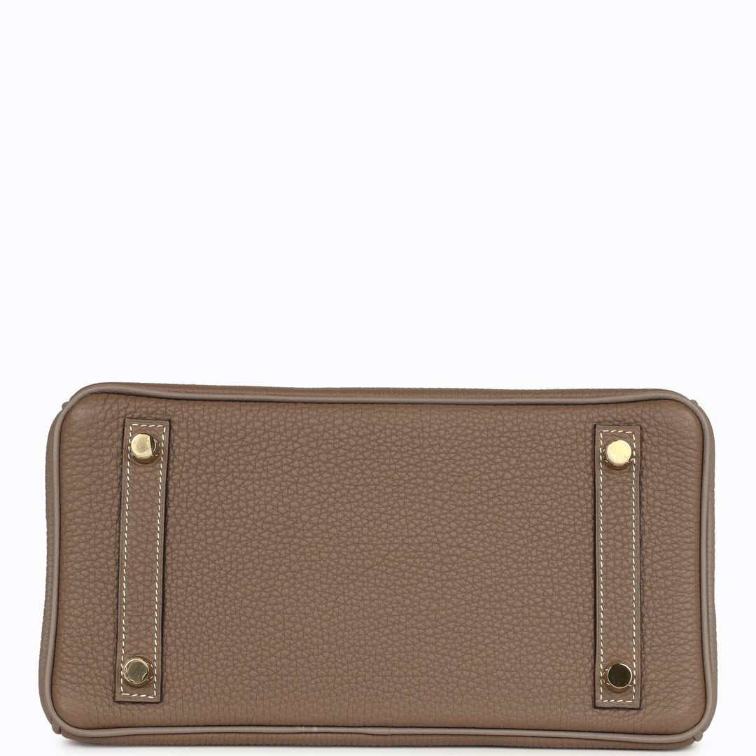 Top quality Hermes Special Order (HSS) Birkin 25 Etoupe and Etain Togo Brushed Gold Hardware