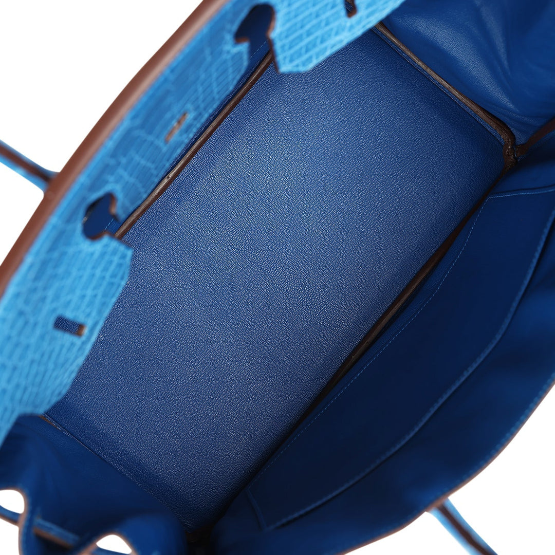 Top quality Hermes Birkin 35 Mykonos Matte Alligator Palladium Hardware