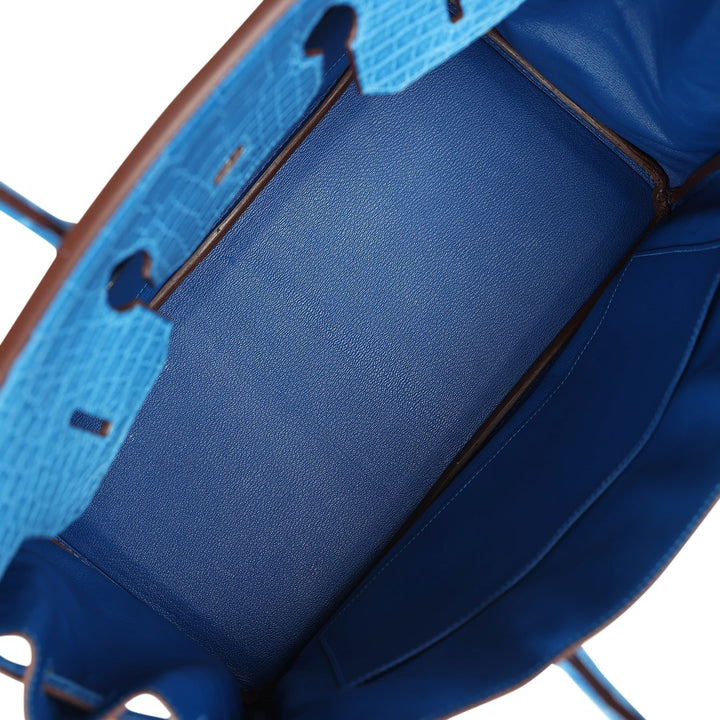Top quality Hermes Birkin 35 Mykonos Matte Alligator Palladium Hardware