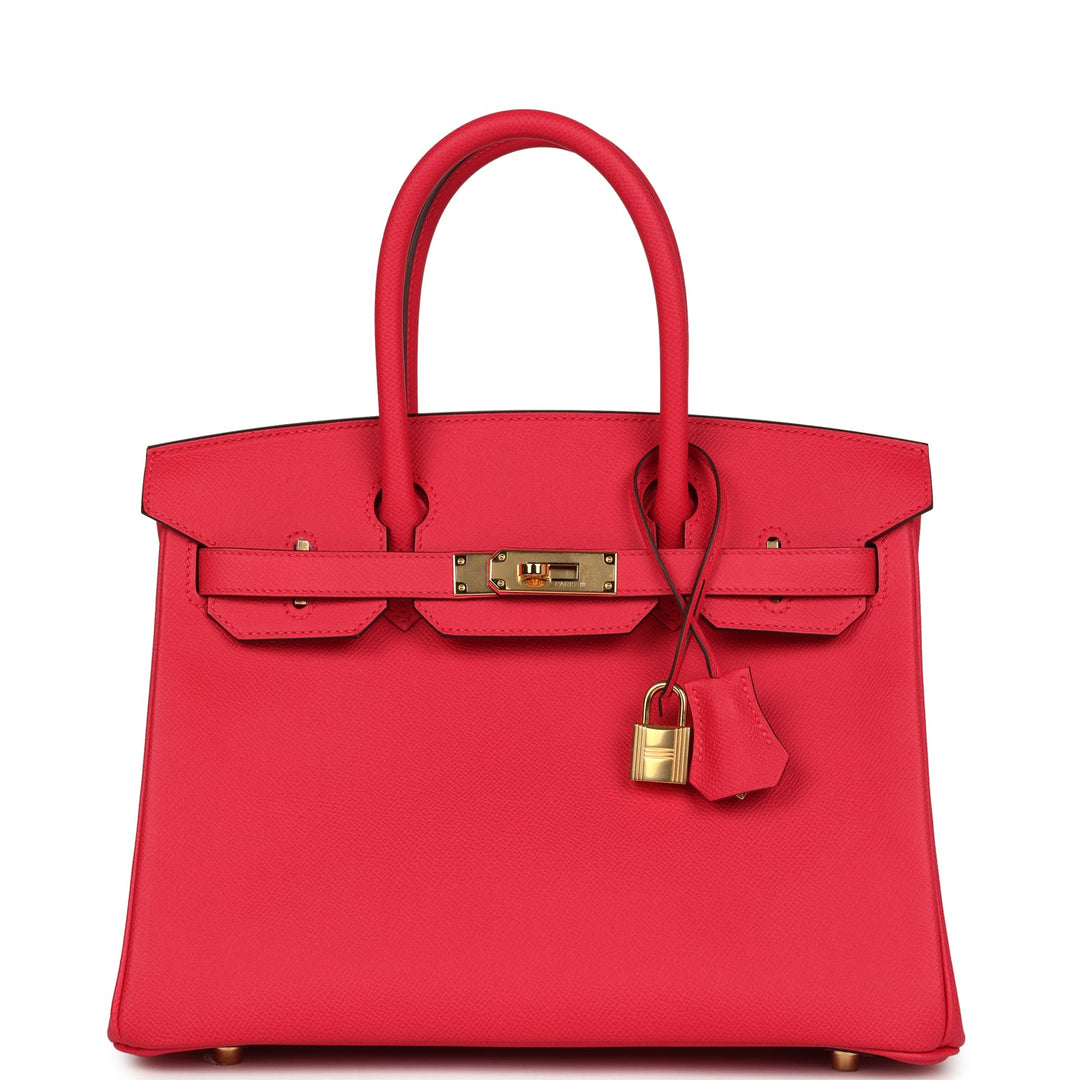 Hermes Birkin 30 Rose Extreme Epsom Gold Hardware