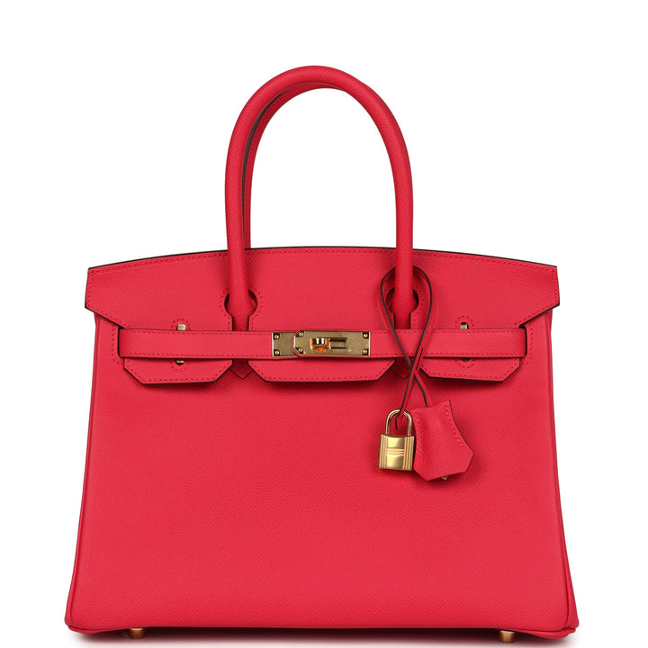 Hermes Birkin 30 Rose Extreme Epsom Gold Hardware