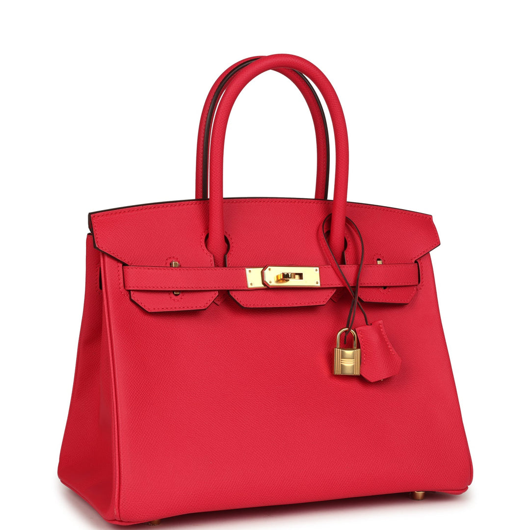 Hermes Birkin 30 Rose Extreme Epsom Gold Hardware