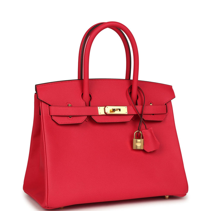 Hermes Birkin 30 Rose Extreme Epsom Gold Hardware
