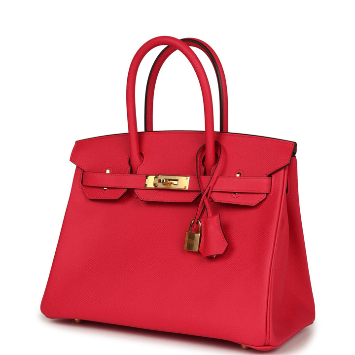 Hermes Birkin 30 Rose Extreme Epsom Gold Hardware