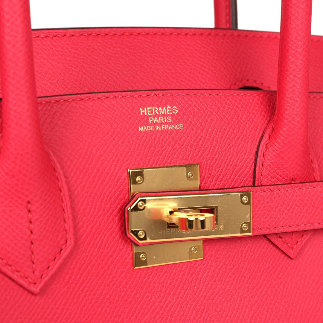 Hermes Birkin 30 Rose Extreme Epsom Gold Hardware