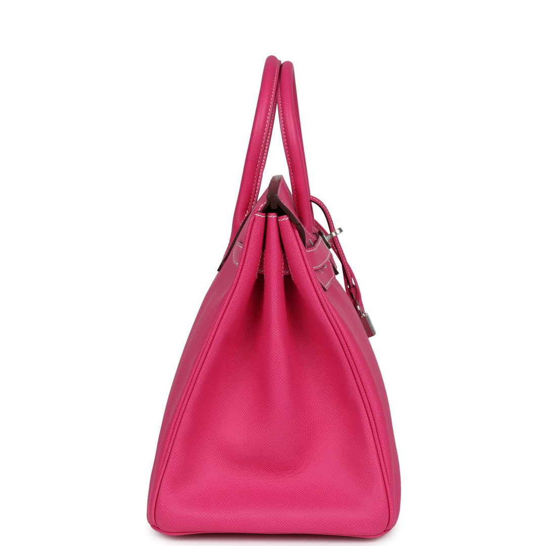 Hermes Birkin 35 Rose Tyrien Candy Epsom Palladium Hardware