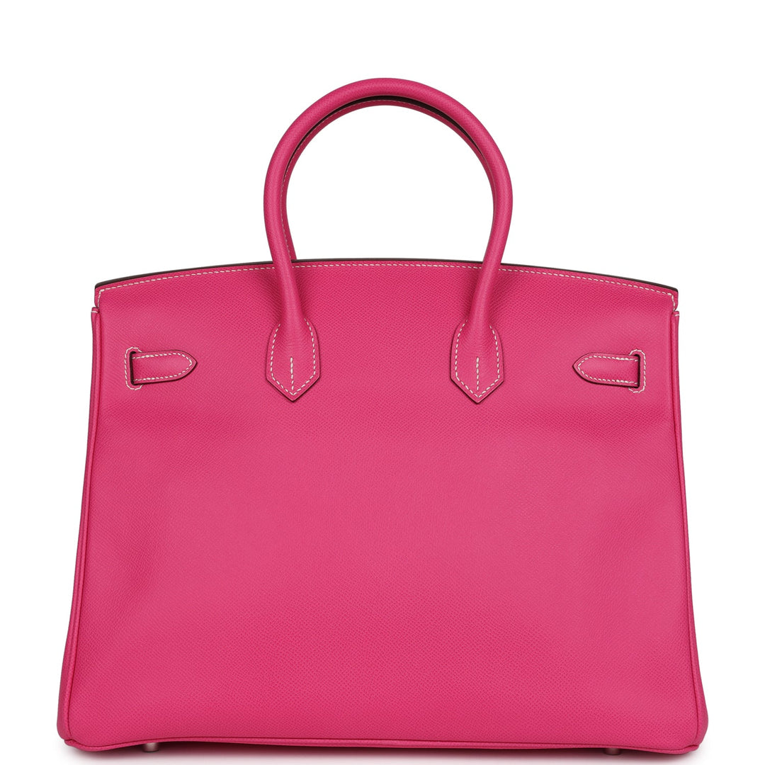 Hermes Birkin 35 Rose Tyrien Candy Epsom Palladium Hardware