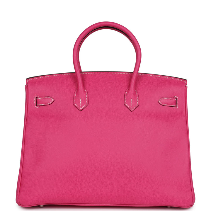 Hermes Birkin 35 Rose Tyrien Candy Epsom Palladium Hardware