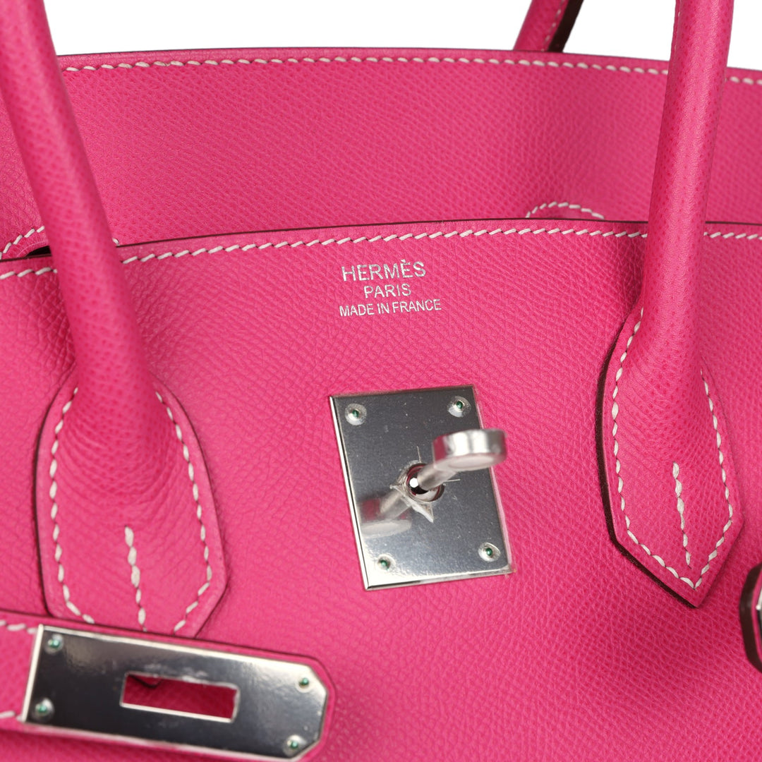 Hermes Birkin 35 Rose Tyrien Candy Epsom Palladium Hardware