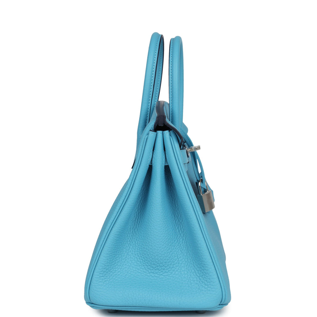 Hermes Birkin 25 Bleu Du Nord Verso Togo Palladium Hardware
