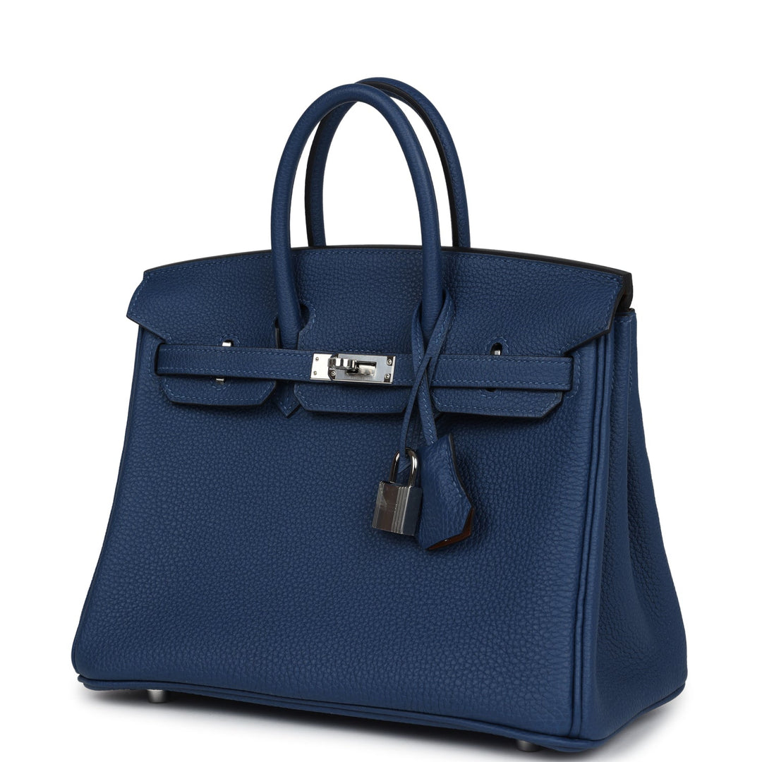Hermes Birkin 25 Deep Bleu Verso Togo Palladium Hardware