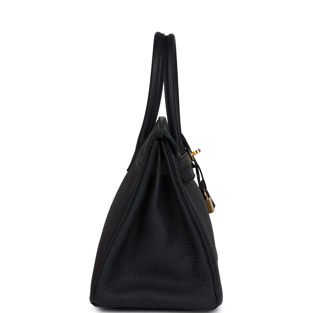 Hermes Birkin 30 Black Togo Gold Hardware