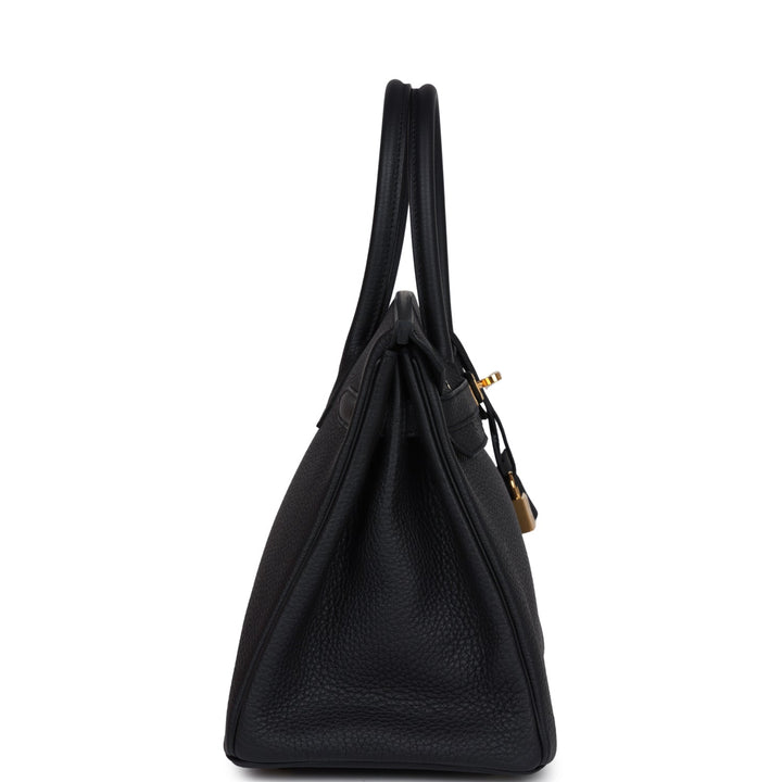 Hermes Birkin 30 Black Togo Gold Hardware
