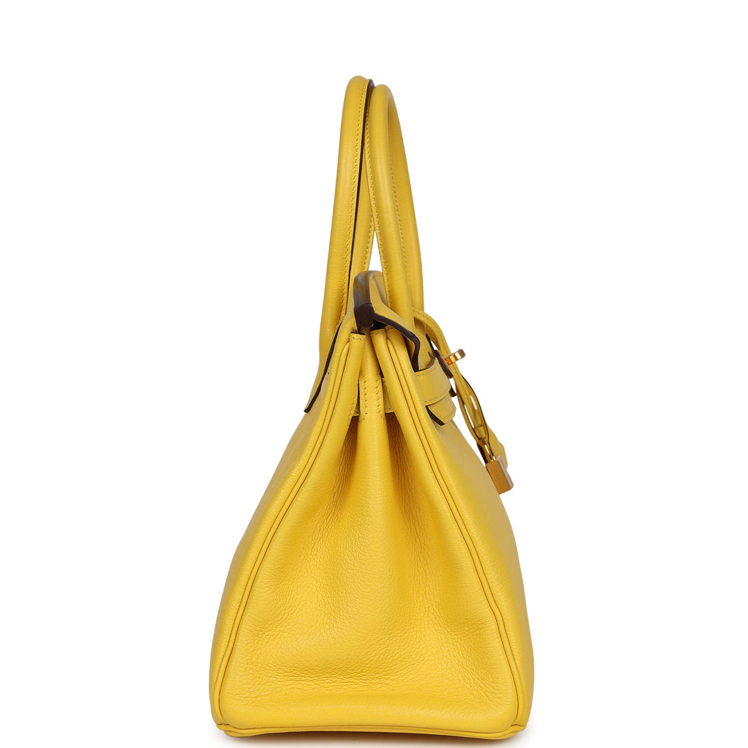 Hermes Birkin 30 Jaune de Naples Novillo Gold Hardware
