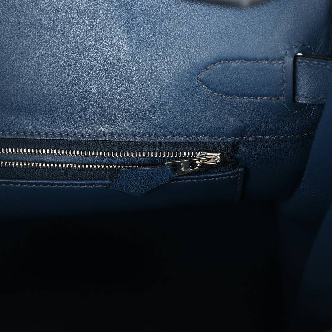 Hermes Birkin 30 Deep Bleu Swift Palladium Hardware