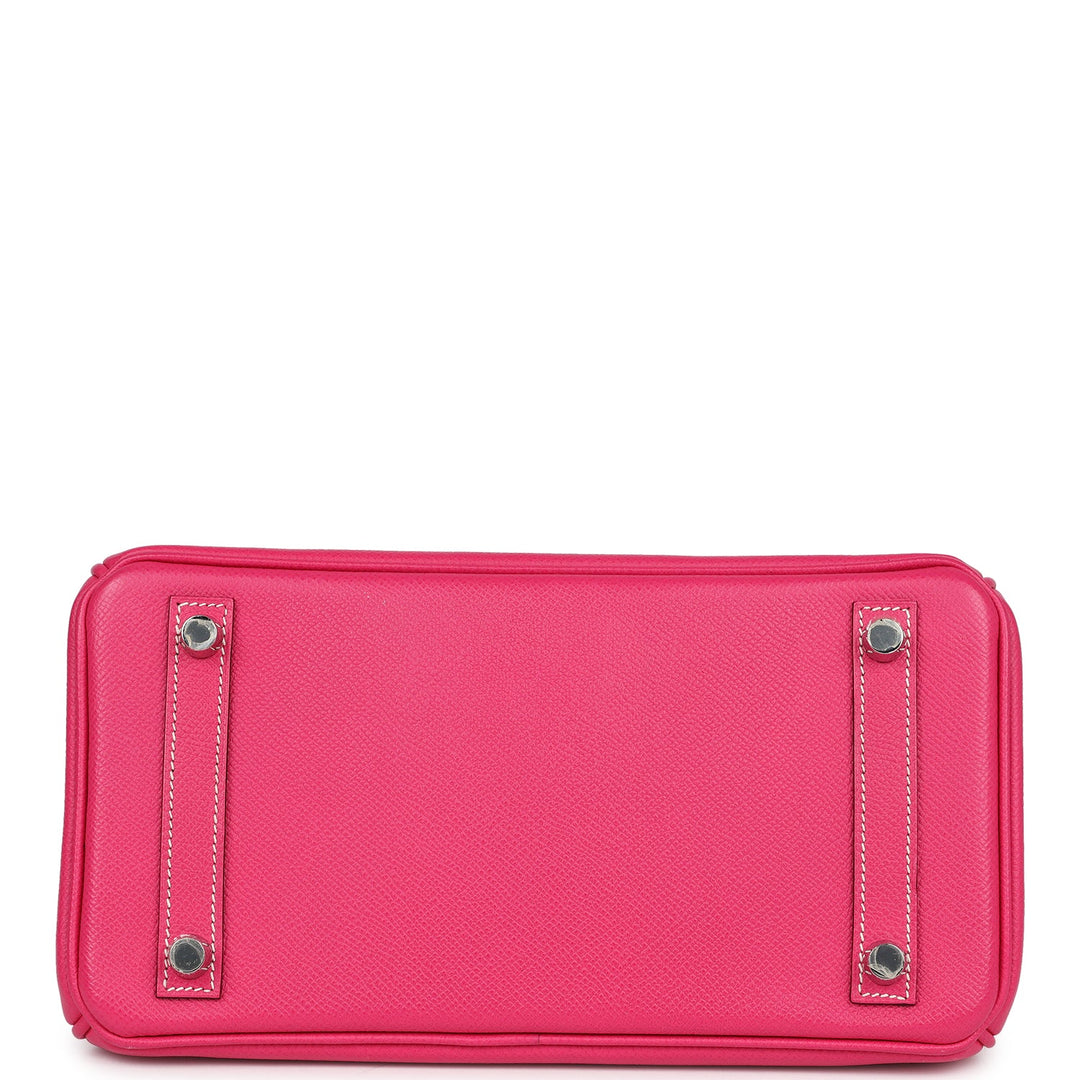 Hermes Birkin 25 Rose Tyrien Epsom Palladium Hardware