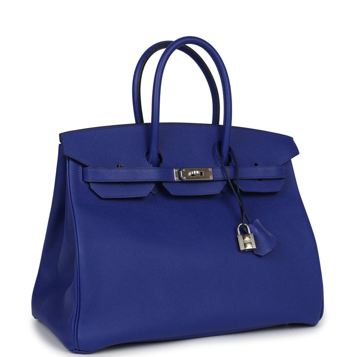 Hermes Birkin 35 Bleu Electric Epsom Palladium Hardware