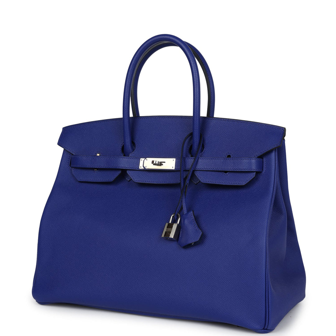 Hermes Birkin 35 Bleu Electric Epsom Palladium Hardware