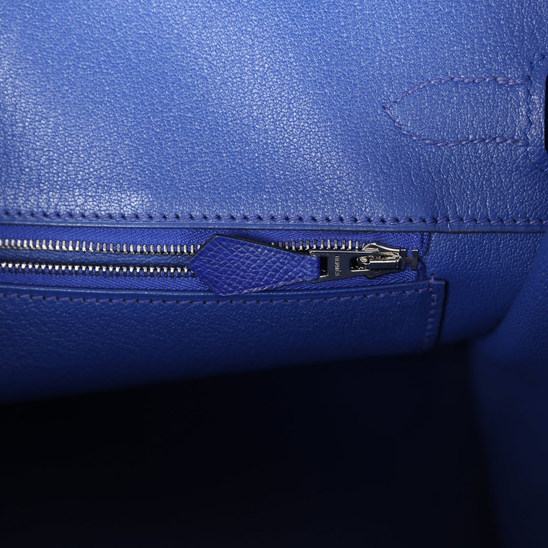Hermes Birkin 35 Bleu Electric Epsom Palladium Hardware