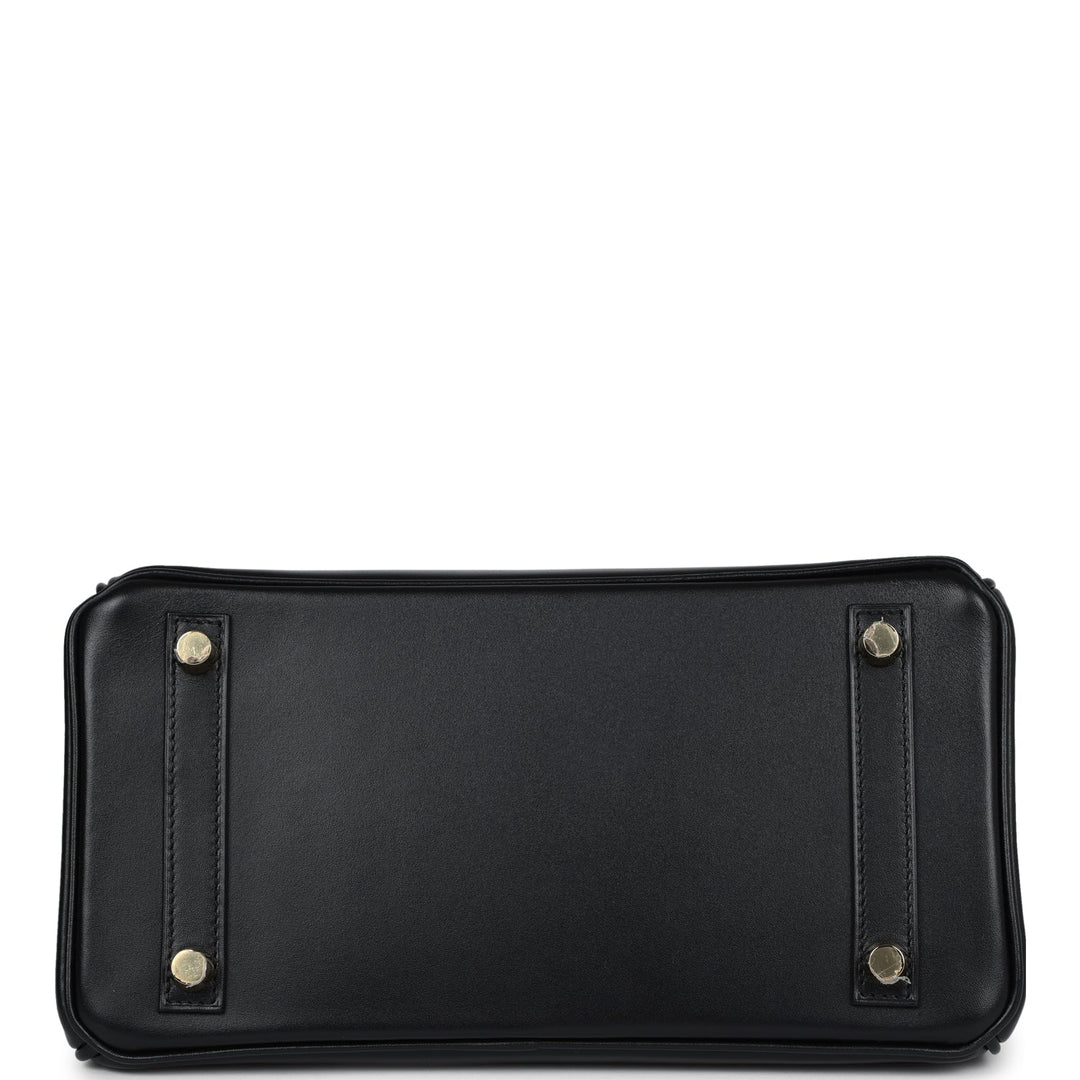 Hermes Birkin 25 Black Box Gold Hardware