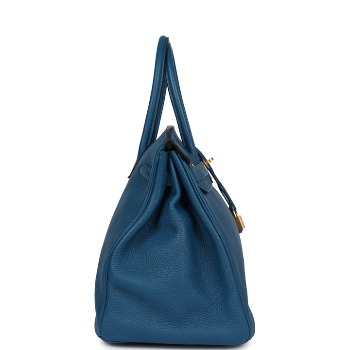 Hermes Birkin 35 Bleu de Galice Togo Gold Hardware