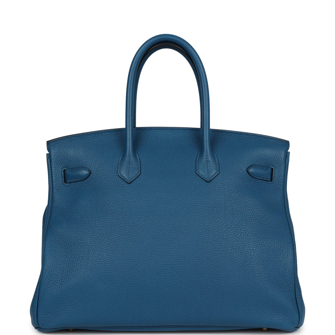 Hermes Birkin 35 Bleu de Galice Togo Gold Hardware