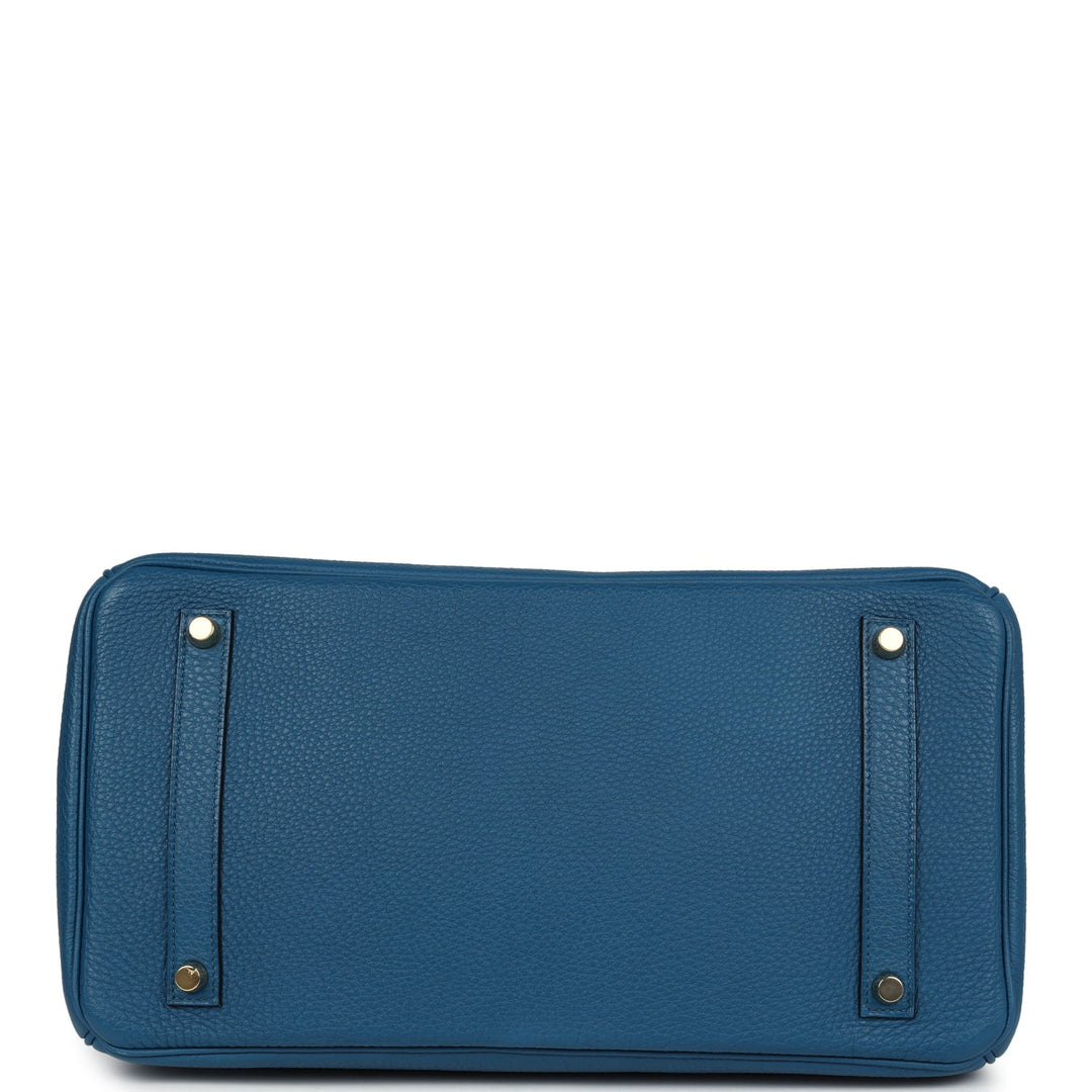 Hermes Birkin 35 Bleu de Galice Togo Gold Hardware
