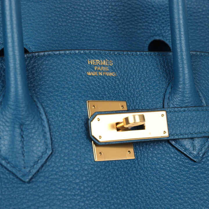 Hermes Birkin 35 Bleu de Galice Togo Gold Hardware