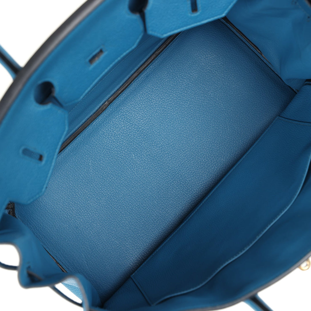 Hermes Birkin 35 Bleu de Galice Togo Gold Hardware