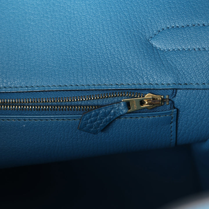 Hermes Birkin 35 Bleu de Galice Togo Gold Hardware