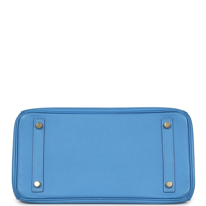 Hermes Birkin 30 Bleu Paradise Epsom Gold Hardware