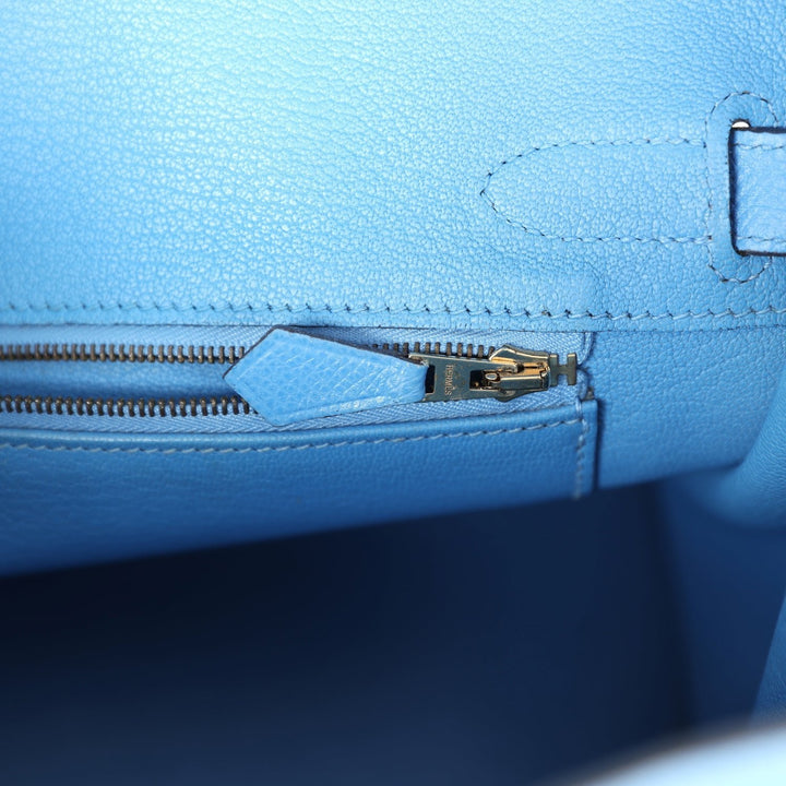 Hermes Birkin 30 Bleu Paradise Epsom Gold Hardware