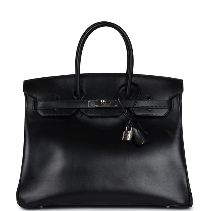 New Hermes Birkin 35 Black Box Palladium Hardware