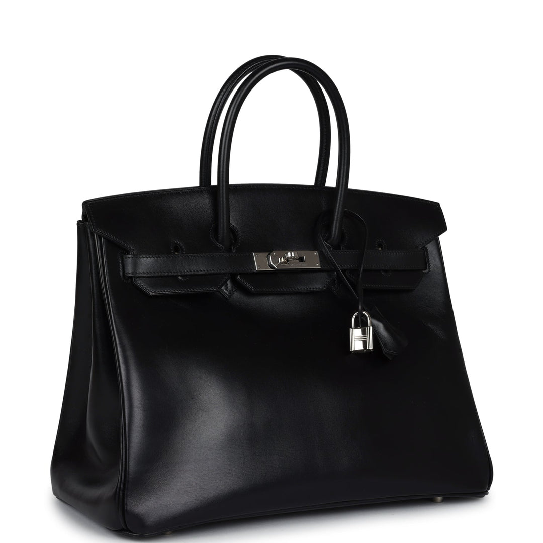 New Hermes Birkin 35 Black Box Palladium Hardware