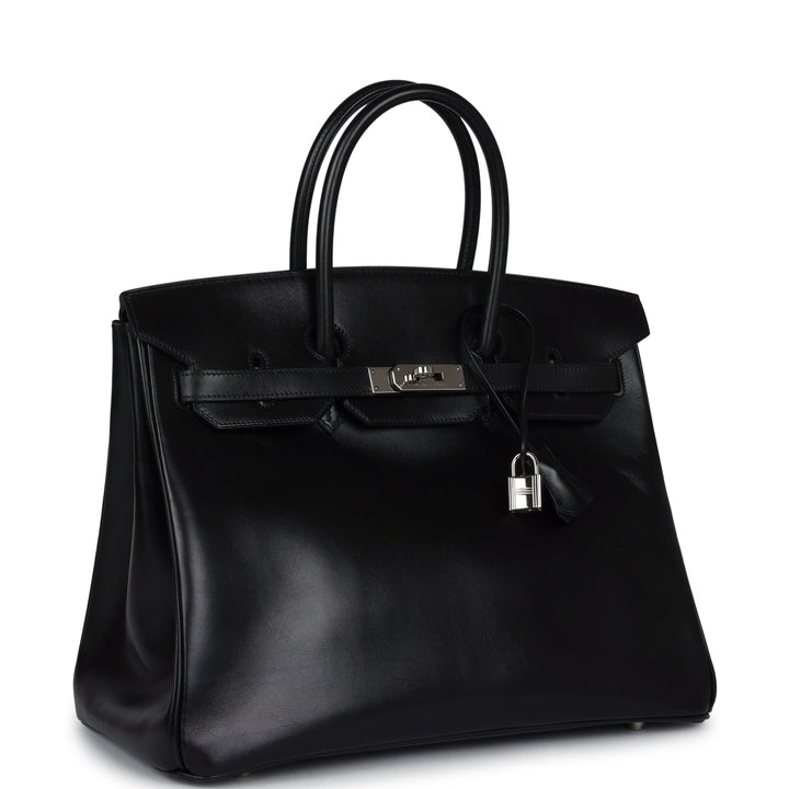 New Hermes Birkin 35 Black Box Palladium Hardware