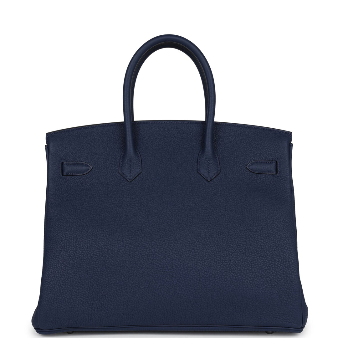 Hermes Birkin 35 Bleu Navy Togo Palladium Hardware