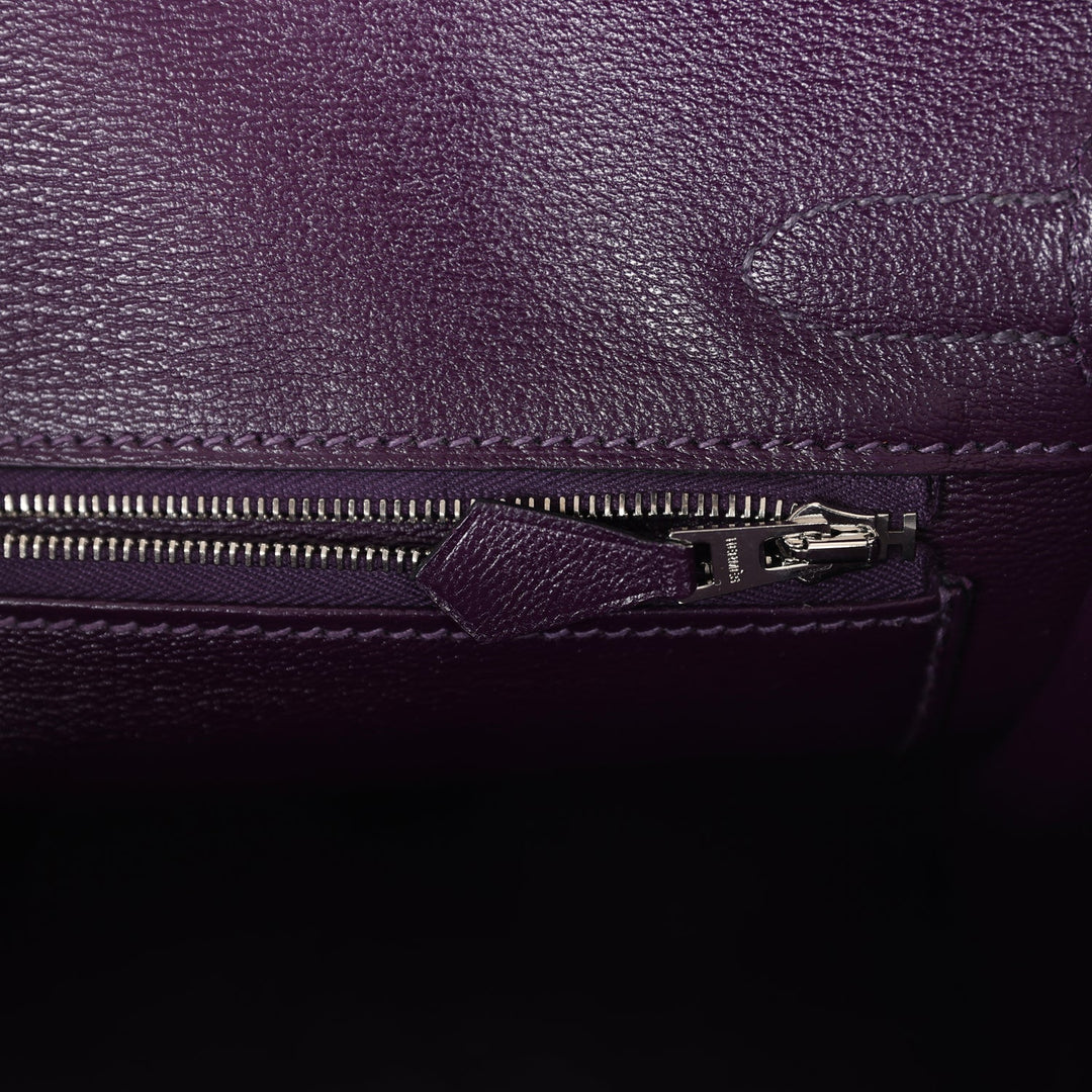 Hermes Birkin 30 Amethyst Matte Alligator Palladium Hardware