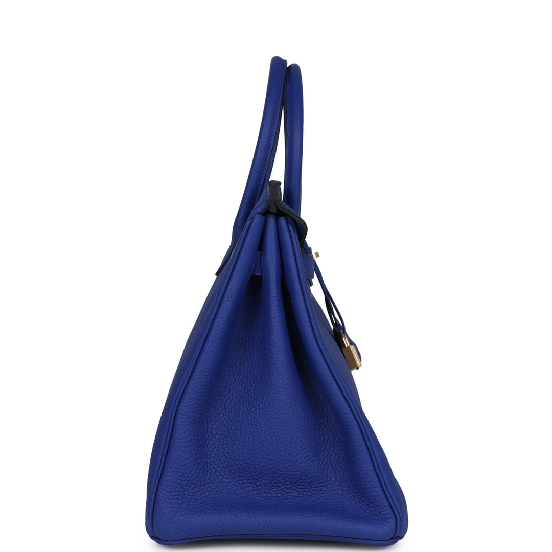 Hermes Birkin 35 Bleu Electric Togo Gold Hardware