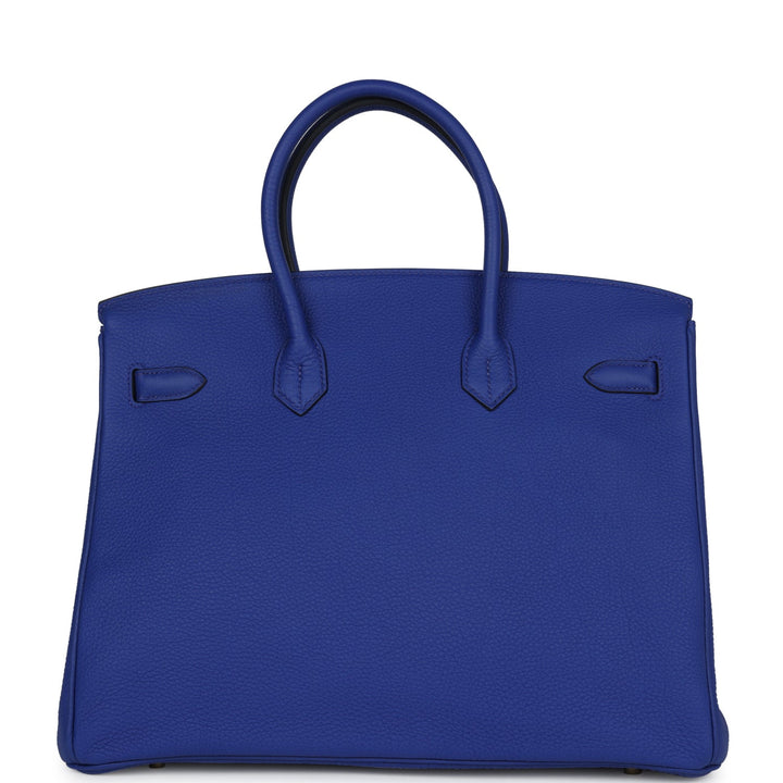 Hermes Birkin 35 Bleu Electric Togo Gold Hardware