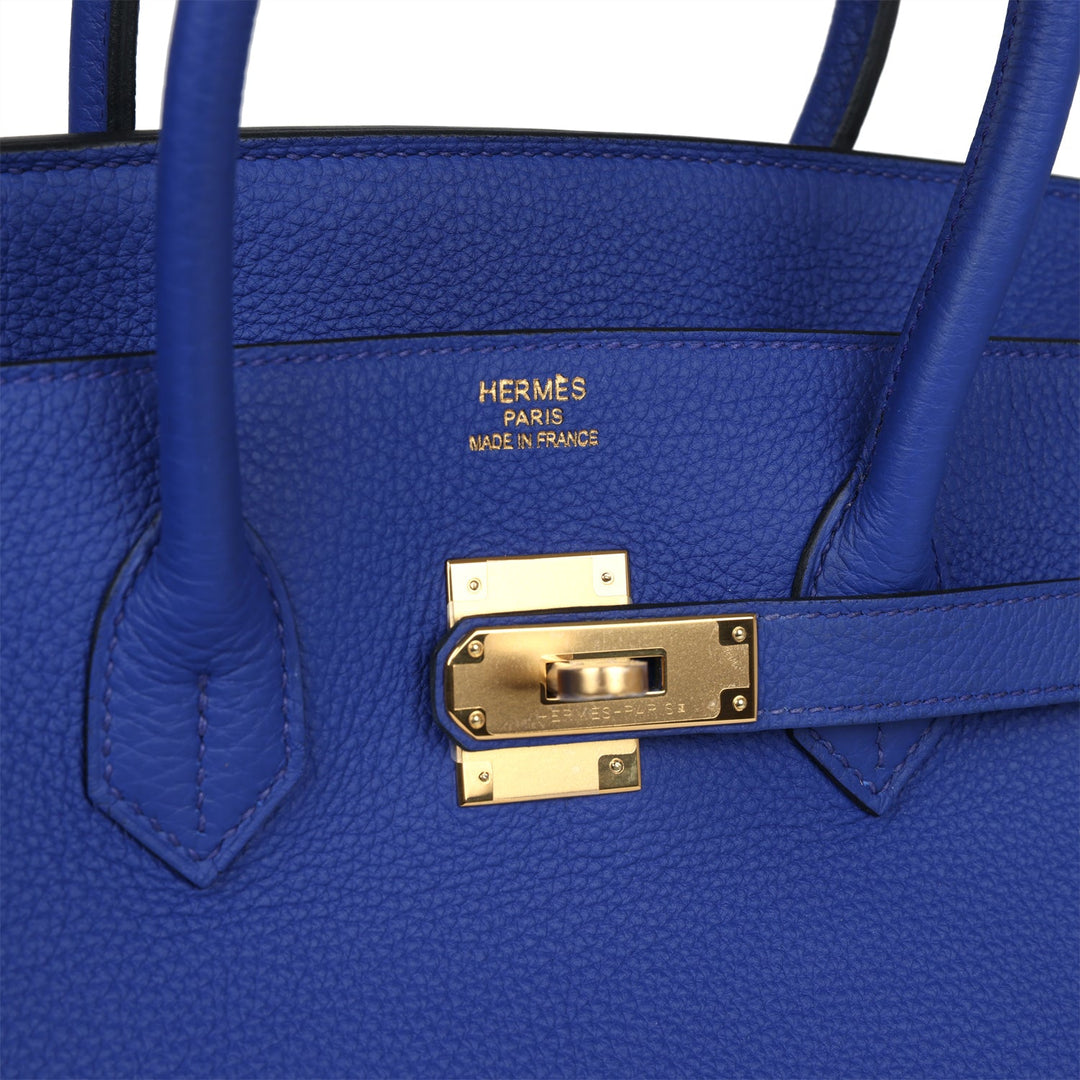 Hermes Birkin 35 Bleu Electric Togo Gold Hardware