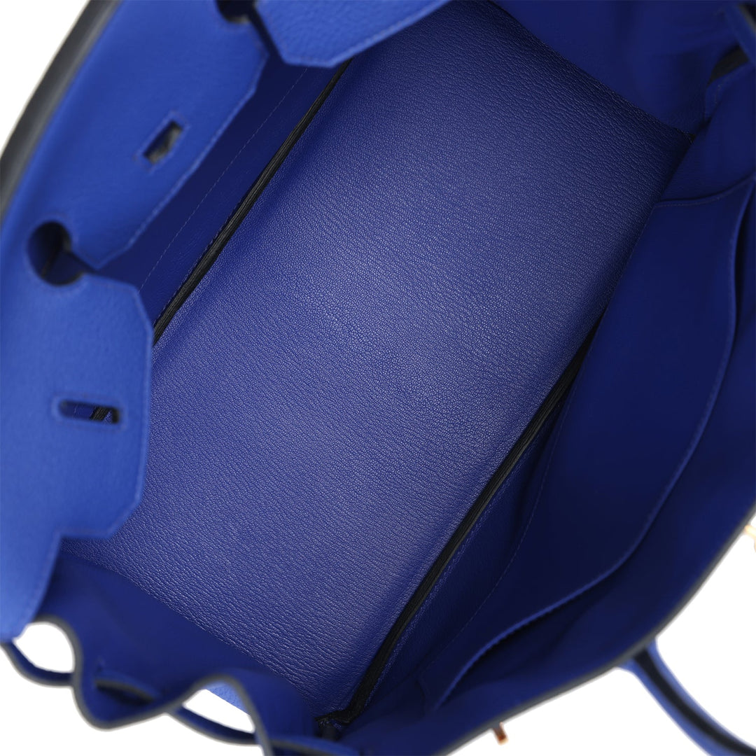 Hermes Birkin 35 Bleu Electric Togo Gold Hardware